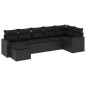 vidaXL 7-tlg. Garten-Sofagarnitur mit Kissen Schwarz Poly Rattan vidaXL 7-tlg. Garten-Sofagarnitur mit Kissen Schwarz Poly Rattan
