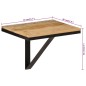 vidaXL Wandregal 40x30x32 cm Massivholz Mango und Eisen vidaXL Wandregal 40x30x32 cm Massivholz Mango und Eisen