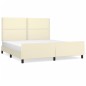 vidaXL Bettgestell mit Kopfteil Creme 180x200 cm Kunstleder vidaXL Bettgestell mit Kopfteil Creme 180x200 cm Kunstleder