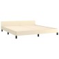 vidaXL Bettgestell mit Kopfteil Creme 180x200 cm Kunstleder vidaXL Bettgestell mit Kopfteil Creme 180x200 cm Kunstleder