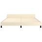 vidaXL Bettgestell mit Kopfteil Creme 180x200 cm Kunstleder vidaXL Bettgestell mit Kopfteil Creme 180x200 cm Kunstleder
