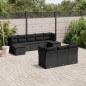 vidaXL 10-tlg. Garten-Sofagarnitur mit Kissen Schwarz Poly Rattan vidaXL 10-tlg. Garten-Sofagarnitur mit Kissen Schwarz Poly Rattan