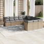 vidaXL 11-tlg. Garten-Sofagarnitur mit Kissen Beige Poly Rattan vidaXL 11-tlg. Garten-Sofagarnitur mit Kissen Beige Poly Rattan