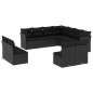 vidaXL 11-tlg. Garten-Sofagarnitur mit Kissen Schwarz Poly Rattan vidaXL 11-tlg. Garten-Sofagarnitur mit Kissen Schwarz Poly Rattan