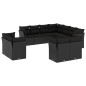 vidaXL 11-tlg. Garten-Sofagarnitur mit Kissen Schwarz Poly Rattan vidaXL 11-tlg. Garten-Sofagarnitur mit Kissen Schwarz Poly Rattan