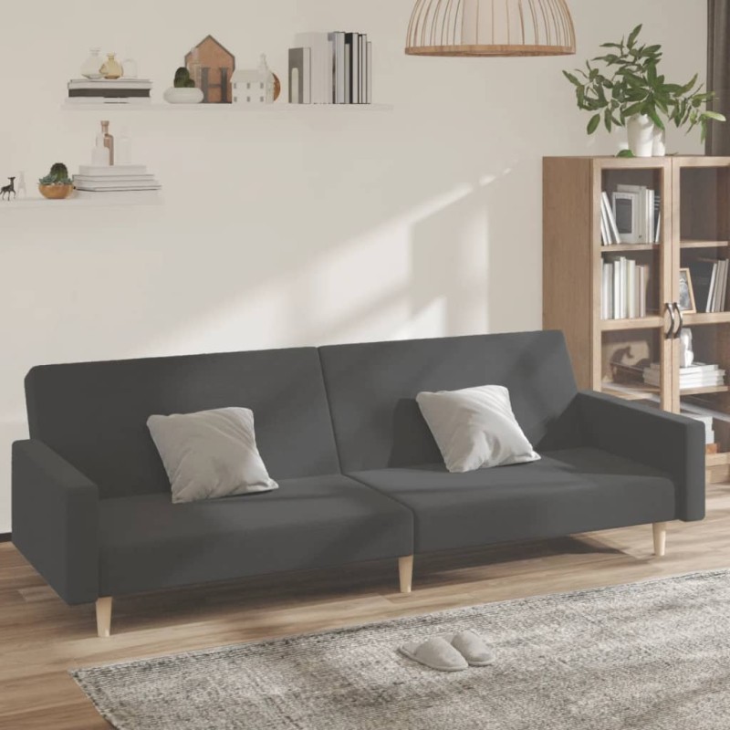 vidaXL Schlafsofa 2-Sitzer Dunkelgrau Stoff vidaXL Schlafsofa 2-Sitzer Dunkelgrau Stoff
