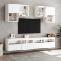 vidaXL 6-tlg. TV-Wohnwand mit LED-Leuchten Weiß vidaXL 6-tlg. TV-Wohnwand mit LED-Leuchten Weiß