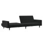 vidaXL Schlafsofa 2-Sitzer Schwarz Samt vidaXL Schlafsofa 2-Sitzer Schwarz Samt
