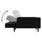 vidaXL Schlafsofa 2-Sitzer Schwarz Samt vidaXL Schlafsofa 2-Sitzer Schwarz Samt