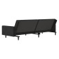 vidaXL Schlafsofa 2-Sitzer Schwarz Samt vidaXL Schlafsofa 2-Sitzer Schwarz Samt