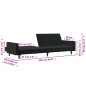 vidaXL Schlafsofa 2-Sitzer Schwarz Samt vidaXL Schlafsofa 2-Sitzer Schwarz Samt
