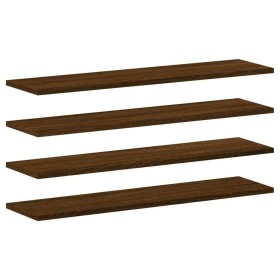 vidaXL Wandregale 4 Stk. Braun Eichen-Optik 80x20x1,5 cm Holzwerkstoff