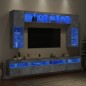 vidaXL 8-tlg. TV-Wohnwand mit LED-Leuchten Betongrau vidaXL 8-tlg. TV-Wohnwand mit LED-Leuchten Betongrau
