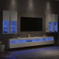 vidaXL 7-tlg. TV-Wohnwand mit LED-Leuchten Weiß vidaXL 7-tlg. TV-Wohnwand mit LED-Leuchten Weiß