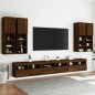 vidaXL 7-tlg. TV-Wohnwand mit LED-Leuchten Braun Eichen-Optik vidaXL 7-tlg. TV-Wohnwand mit LED-Leuchten Braun Eichen-Optik
