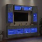 vidaXL 6-tlg. TV-Wohnwand mit LED-Leuchten Betongrau vidaXL 6-tlg. TV-Wohnwand mit LED-Leuchten Betongrau