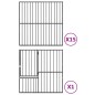 vidaXL Hundelaufstall 16-tlg. Schwarz Verzinkter Stahl vidaXL Hundelaufstall 16-tlg. Schwarz Verzinkter Stahl