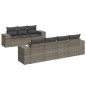 vidaXL 8-tlg. Garten-Sofagarnitur mit Kissen Grau Poly Rattan vidaXL 8-tlg. Garten-Sofagarnitur mit Kissen Grau Poly Rattan