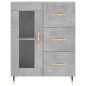 Highboard Betongrau 69,5x34x180 cm Holzwerkstoff Highboard Betongrau 69,5x34x180 cm Holzwerkstoff