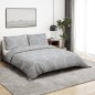 vidaXL Bettwäsche-Set Grau 260x220 cm Baumwolle vidaXL Bettwäsche-Set Grau 260x220 cm Baumwolle