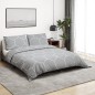 vidaXL Bettwäsche-Set Grau 240x220 cm Baumwolle vidaXL Bettwäsche-Set Grau 240x220 cm Baumwolle