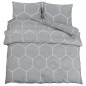 vidaXL Bettwäsche-Set Grau 240x220 cm Baumwolle vidaXL Bettwäsche-Set Grau 240x220 cm Baumwolle