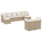 vidaXL 9-tlg. Garten-Sofagarnitur mit Kissen Beige Poly Rattan vidaXL 9-tlg. Garten-Sofagarnitur mit Kissen Beige Poly Rattan