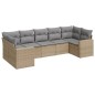 vidaXL 7-tlg. Garten-Sofagarnitur mit Kissen Beige Poly Rattan vidaXL 7-tlg. Garten-Sofagarnitur mit Kissen Beige Poly Rattan