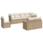 vidaXL 8-tlg. Garten-Sofagarnitur mit Kissen Beige Poly Rattan vidaXL 8-tlg. Garten-Sofagarnitur mit Kissen Beige Poly Rattan