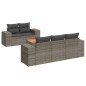 vidaXL 6-tlg. Garten-Sofagarnitur mit Kissen Grau Poly Rattan vidaXL 6-tlg. Garten-Sofagarnitur mit Kissen Grau Poly Rattan