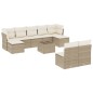 vidaXL 10-tlg. Garten-Sofagarnitur mit Kissen Beige Poly Rattan vidaXL 10-tlg. Garten-Sofagarnitur mit Kissen Beige Poly Rattan
