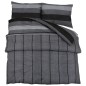 vidaXL Bettwäsche-Set Dunkelgrau 260x240 cm Baumwolle vidaXL Bettwäsche-Set Dunkelgrau 260x240 cm Baumwolle