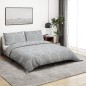 vidaXL Bettwäsche-Set Grau 135x200 cm Baumwolle vidaXL Bettwäsche-Set Grau 135x200 cm Baumwolle