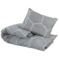 vidaXL Bettwäsche-Set Grau 135x200 cm Baumwolle vidaXL Bettwäsche-Set Grau 135x200 cm Baumwolle