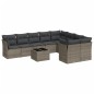 vidaXL 10-tlg. Garten-Sofagarnitur mit Kissen Grau Poly Rattan vidaXL 10-tlg. Garten-Sofagarnitur mit Kissen Grau Poly Rattan