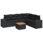 vidaXL 7-tlg. Garten-Sofagarnitur mit Kissen Schwarz Poly Rattan vidaXL 7-tlg. Garten-Sofagarnitur mit Kissen Schwarz Poly Rattan