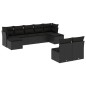 vidaXL 9-tlg. Garten-Sofagarnitur mit Kissen Schwarz Poly Rattan vidaXL 9-tlg. Garten-Sofagarnitur mit Kissen Schwarz Poly Rattan