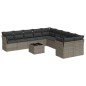 vidaXL 11-tlg. Garten-Sofagarnitur mit Kissen Grau Poly Rattan vidaXL 11-tlg. Garten-Sofagarnitur mit Kissen Grau Poly Rattan