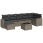 vidaXL 8-tlg. Garten-Sofagarnitur mit Kissen Grau Poly Rattan vidaXL 8-tlg. Garten-Sofagarnitur mit Kissen Grau Poly Rattan