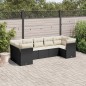 vidaXL 7-tlg. Garten-Sofagarnitur mit Kissen Schwarz Poly Rattan vidaXL 7-tlg. Garten-Sofagarnitur mit Kissen Schwarz Poly Rattan