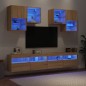 vidaXL 6-tlg. TV-Wohnwand mit LED-Leuchten Sonoma-Eiche vidaXL 6-tlg. TV-Wohnwand mit LED-Leuchten Sonoma-Eiche