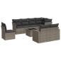 vidaXL 9-tlg. Garten-Sofagarnitur mit Kissen Grau Poly Rattan vidaXL 9-tlg. Garten-Sofagarnitur mit Kissen Grau Poly Rattan