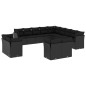 vidaXL 13-tlg. Garten-Sofagarnitur mit Kissen Schwarz Poly Rattan vidaXL 13-tlg. Garten-Sofagarnitur mit Kissen Schwarz Poly Rattan