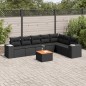 vidaXL 8-tlg. Garten-Sofagarnitur mit Kissen Schwarz Poly Rattan vidaXL 8-tlg. Garten-Sofagarnitur mit Kissen Schwarz Poly Rattan