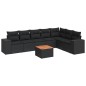 vidaXL 8-tlg. Garten-Sofagarnitur mit Kissen Schwarz Poly Rattan vidaXL 8-tlg. Garten-Sofagarnitur mit Kissen Schwarz Poly Rattan