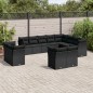 vidaXL 12-tlg. Garten-Sofagarnitur mit Kissen Schwarz Poly Rattan vidaXL 12-tlg. Garten-Sofagarnitur mit Kissen Schwarz Poly Rattan