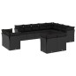 vidaXL 12-tlg. Garten-Sofagarnitur mit Kissen Schwarz Poly Rattan vidaXL 12-tlg. Garten-Sofagarnitur mit Kissen Schwarz Poly Rattan
