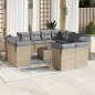 vidaXL 12-tlg. Garten-Sofagarnitur mit Kissen Beige Poly Rattan vidaXL 12-tlg. Garten-Sofagarnitur mit Kissen Beige Poly Rattan