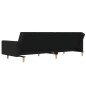 vidaXL Schlafsofa 2-Sitzer Schwarz Stoff vidaXL Schlafsofa 2-Sitzer Schwarz Stoff