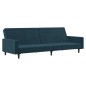 vidaXL Schlafsofa 2-Sitzer Blau Samt vidaXL Schlafsofa 2-Sitzer Blau Samt